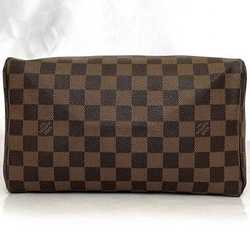 Louis Vuitton Handbag Speedy 25 f-21119 Brown Damier Ebene N41365 Canvas Leather SP0016 LOUIS VUITTON Bag Boston with Padlock