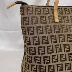 Fendi Tote Bag ec-21031 Beige Zucchino 8BH024 Canvas Leather FENDI FF Men's Women's