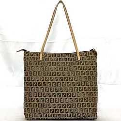 Fendi Tote Bag ec-21031 Beige Zucchino 8BH024 Canvas Leather FENDI FF Men's Women's