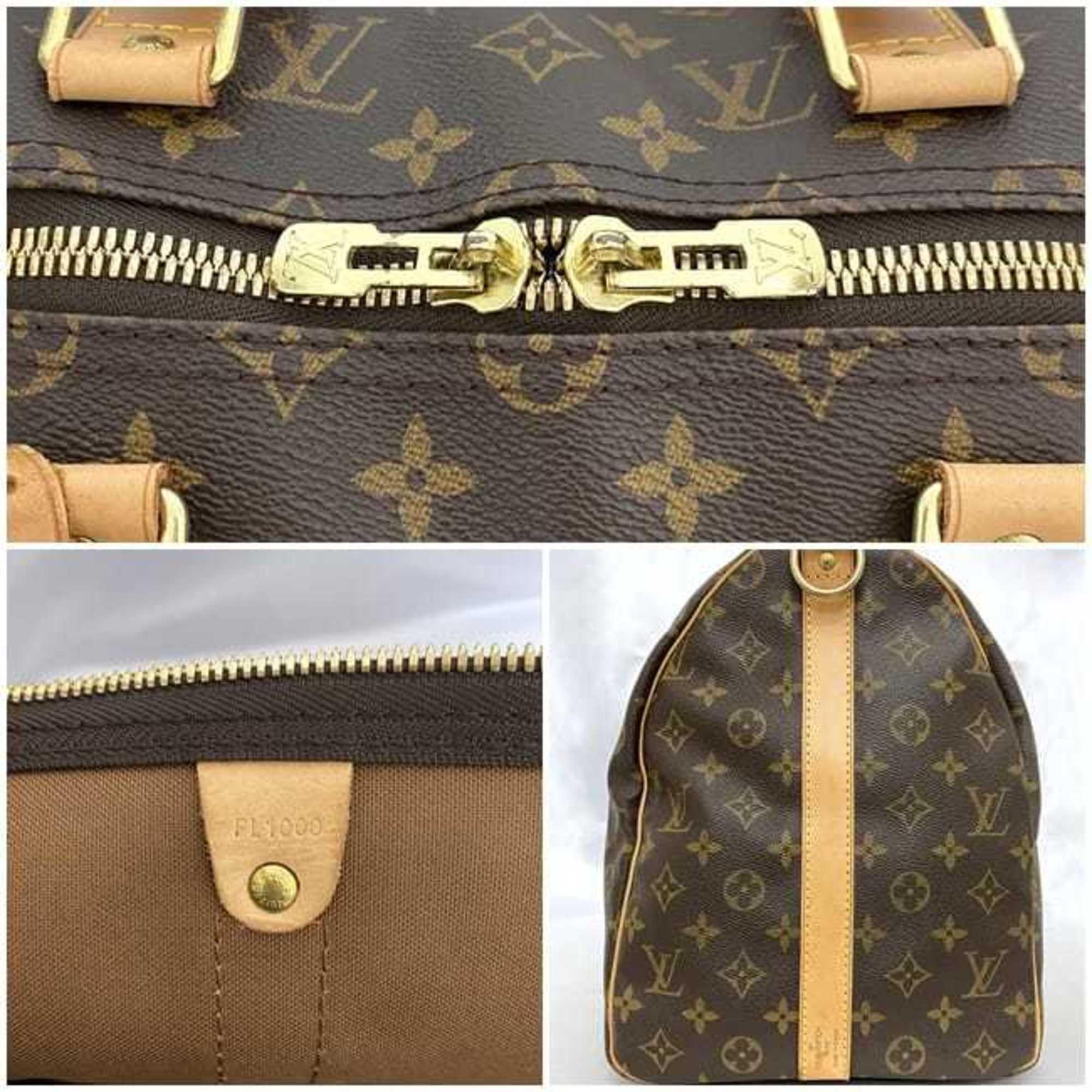 Louis Vuitton Boston Bag Keepall 50 Bandouliere ec-21138 Brown Beige Monogram M41416 Canvas Tanned Leather FL1000 LOUIS VUITTON Handbag Shoulder