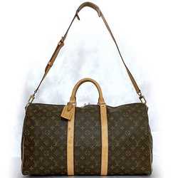 Louis Vuitton Boston Bag Keepall 50 Bandouliere ec-21138 Brown Beige Monogram M41416 Canvas Tanned Leather FL1000 LOUIS VUITTON Handbag Shoulder