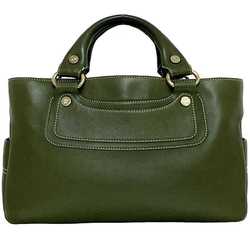 Celine handbag Boogie bag f-20985 dark green leather CELINE tote ladies