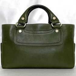 Celine handbag Boogie bag f-20985 dark green leather CELINE tote ladies