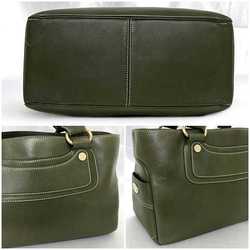 Celine handbag Boogie bag f-20985 dark green leather CELINE tote ladies