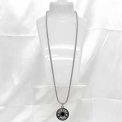 Hermes Necklace ec-21088 Silver Serie Metal HERMES Plate Coin Omega Chain Women's Men's 60cm Choker Top Motif