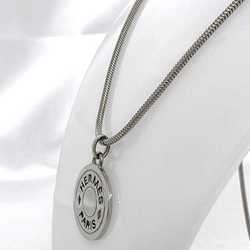 Hermes Necklace ec-21088 Silver Serie Metal HERMES Plate Coin Omega Chain Women's Men's 60cm Choker Top Motif