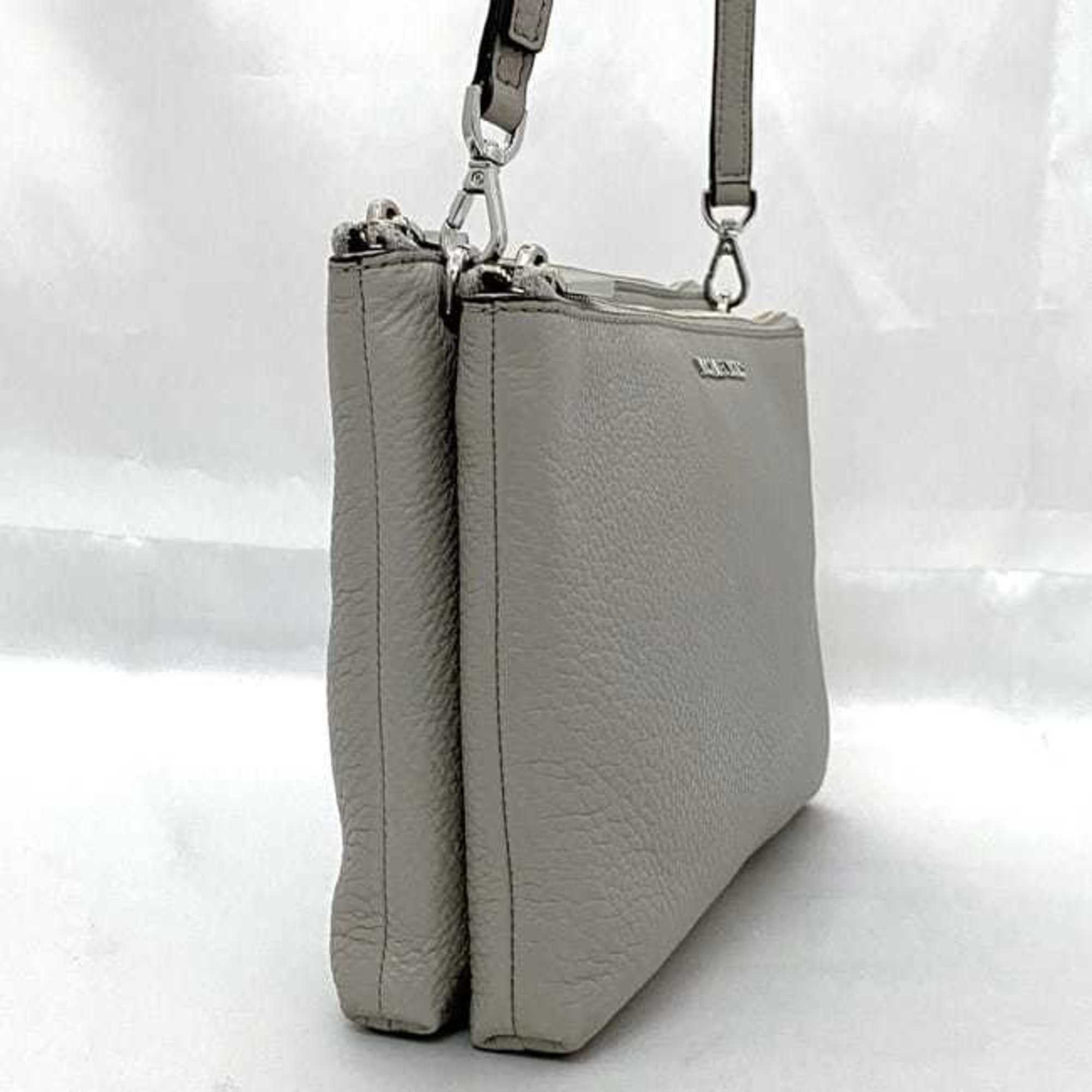 Michael Kors Shoulder Bag ec-21051 Gray 32S7SAFC3L Leather MICHAEL KORS Wallet Women's Compact