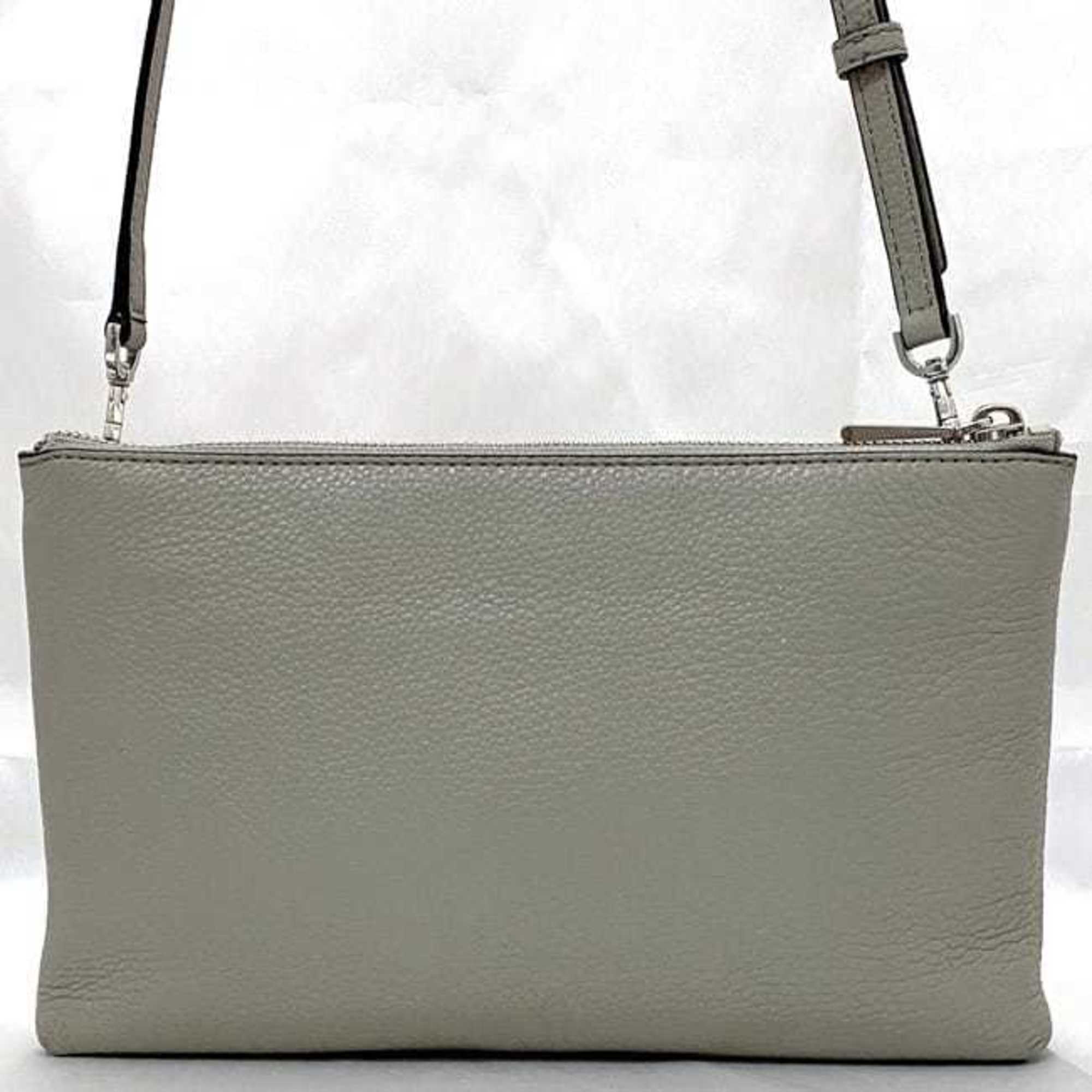 Michael Kors Shoulder Bag ec-21051 Gray 32S7SAFC3L Leather MICHAEL KORS Wallet Women's Compact