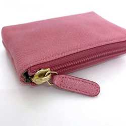 Chanel pouch ec-21113 pink coco button mark leather 14376991 CHANEL coin purse case ladies small item compact