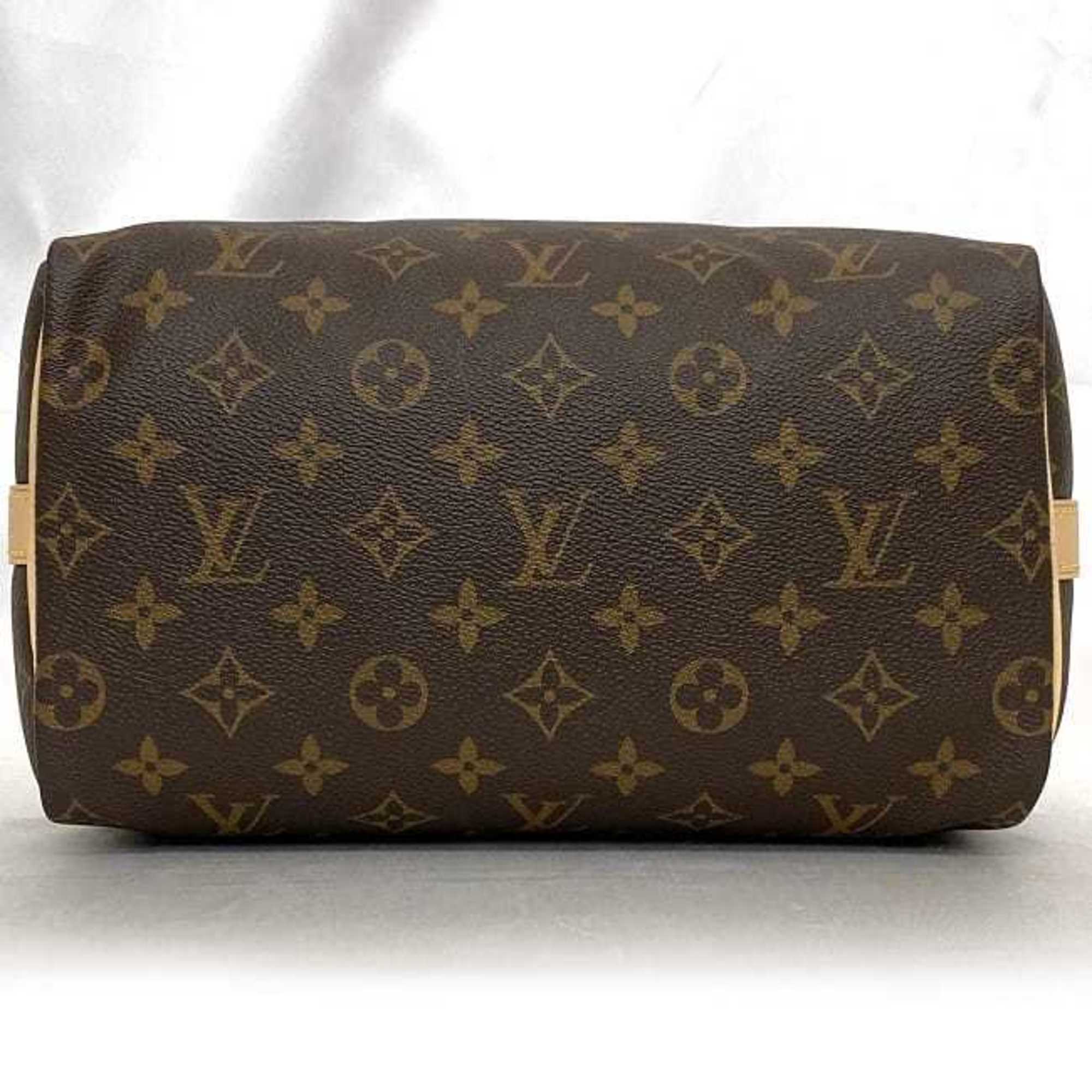 Louis Vuitton 2way Bag Speedy 25 Bandouliere f-21189 Brown Beige Monogram M46977 Canvas Tanned Leather IC Tag Reactive LOUIS VUITTON Boston Shoulder