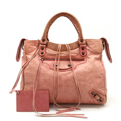 BALENCIAGA Classic Vero Tote Bag Handbag Leather Pink Shoulder 235216