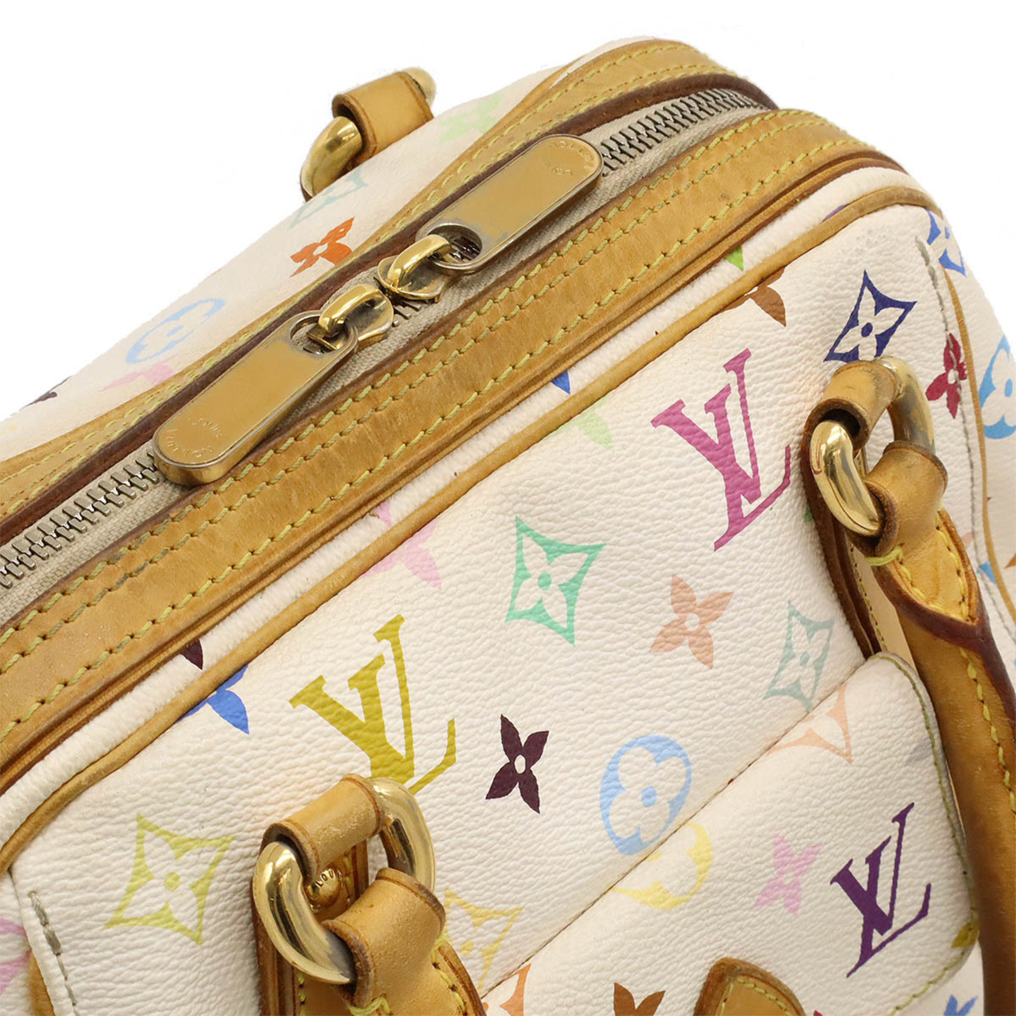 LOUIS VUITTON Louis Vuitton Monogram Multicolor Priscilla Handbag Bag Blanc White M40096