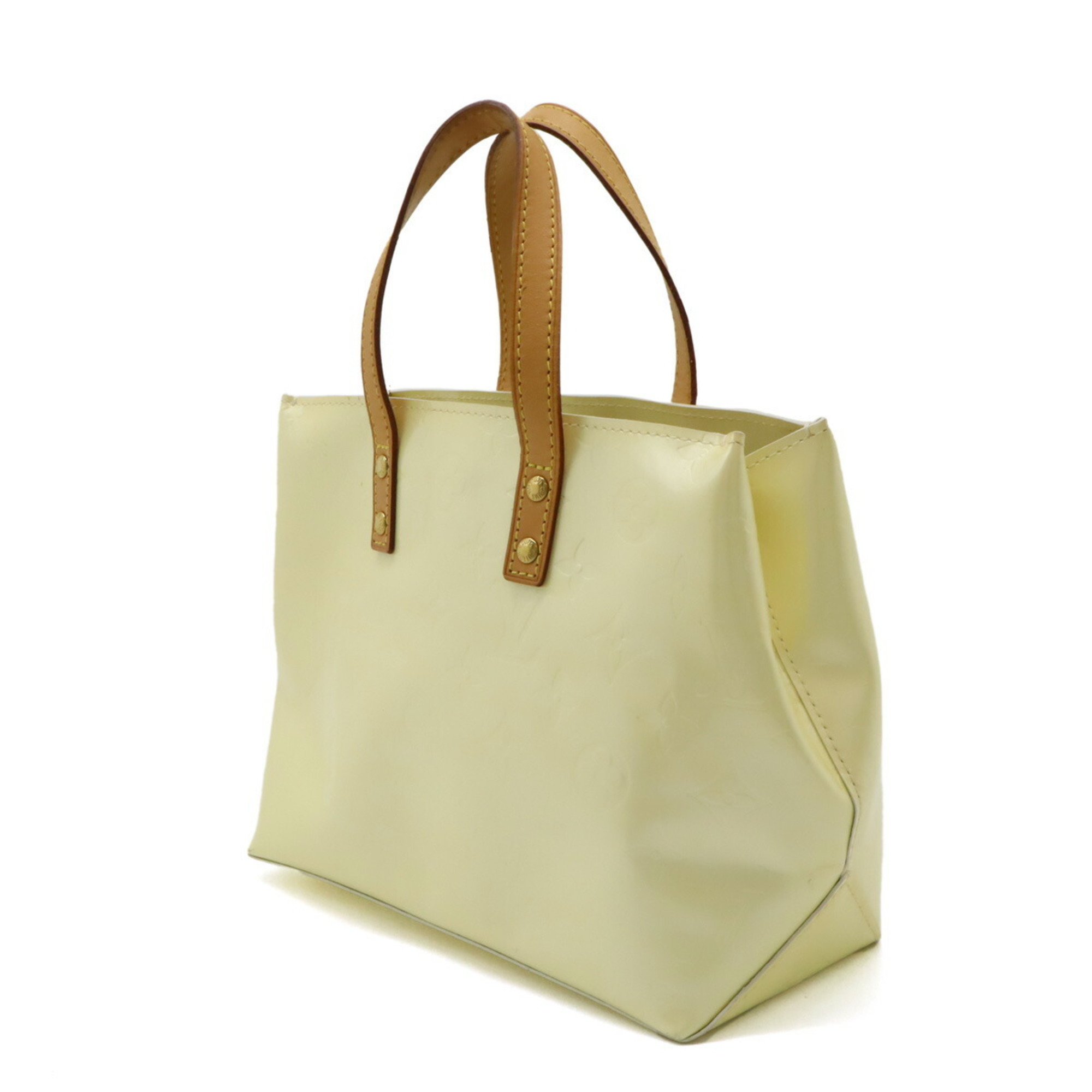 LOUIS VUITTON Louis Vuitton Monogram Vernis Reed PM Handbag Tote Bag Pearl Cream Yellow M91336