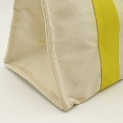 HERMES Hermes Bora PM Tote Bag Handbag Canvas Natural Yellow