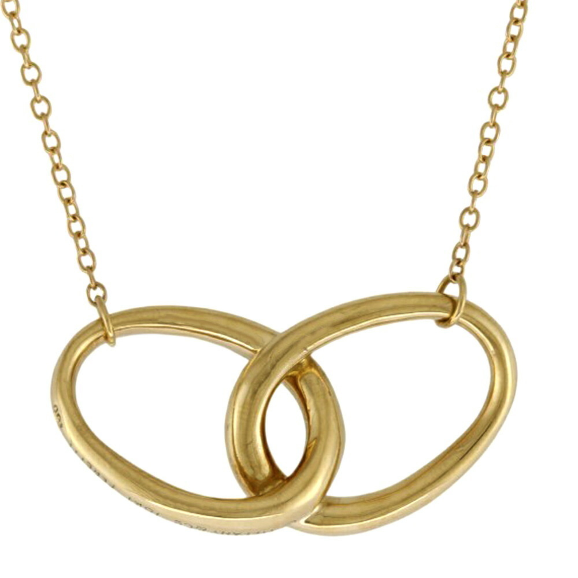 Tiffany double loop necklace, 18k gold, women's, TIFFANY&Co.