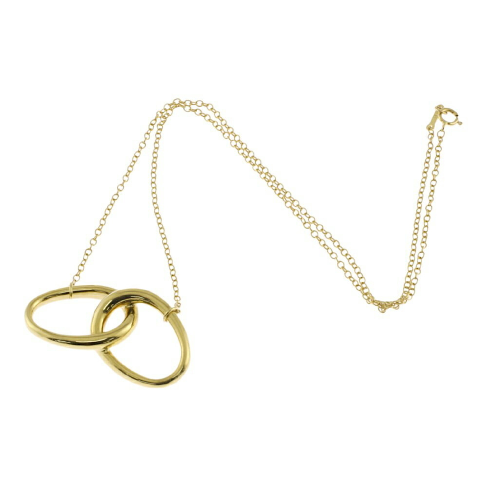 Tiffany double loop necklace, 18k gold, women's, TIFFANY&Co.