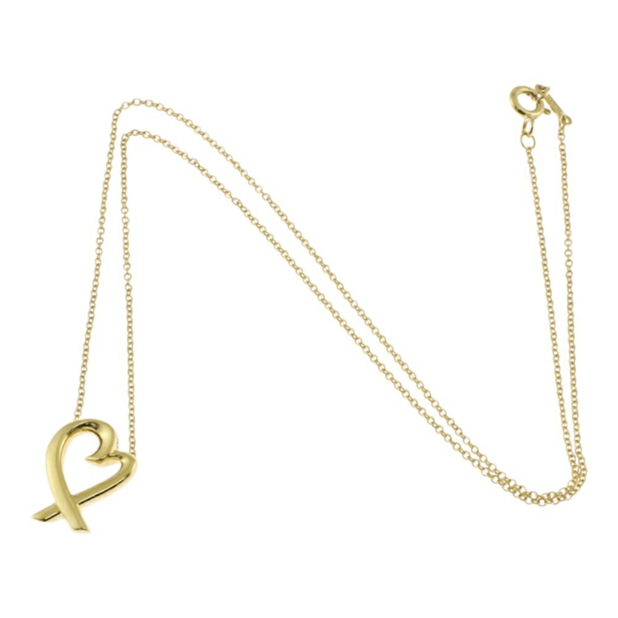 Tiffany Loving Heart Necklace 18K Gold Women's TIFFANY&Co.