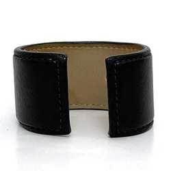 Bvlgari Bangle ec-21047 Black Leather BVLGARI Coil Women's