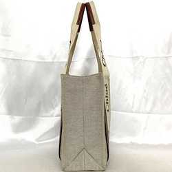 Chloé Chloe Tote Bag Medium f-21140 Beige White Brown CHC21US383E6690U Canvas Leather A4