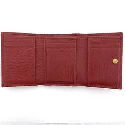 Gucci Tri-fold Wallet ec-21063 Red Marmont 474746 GG Grain Leather GUCCI Compact Women's