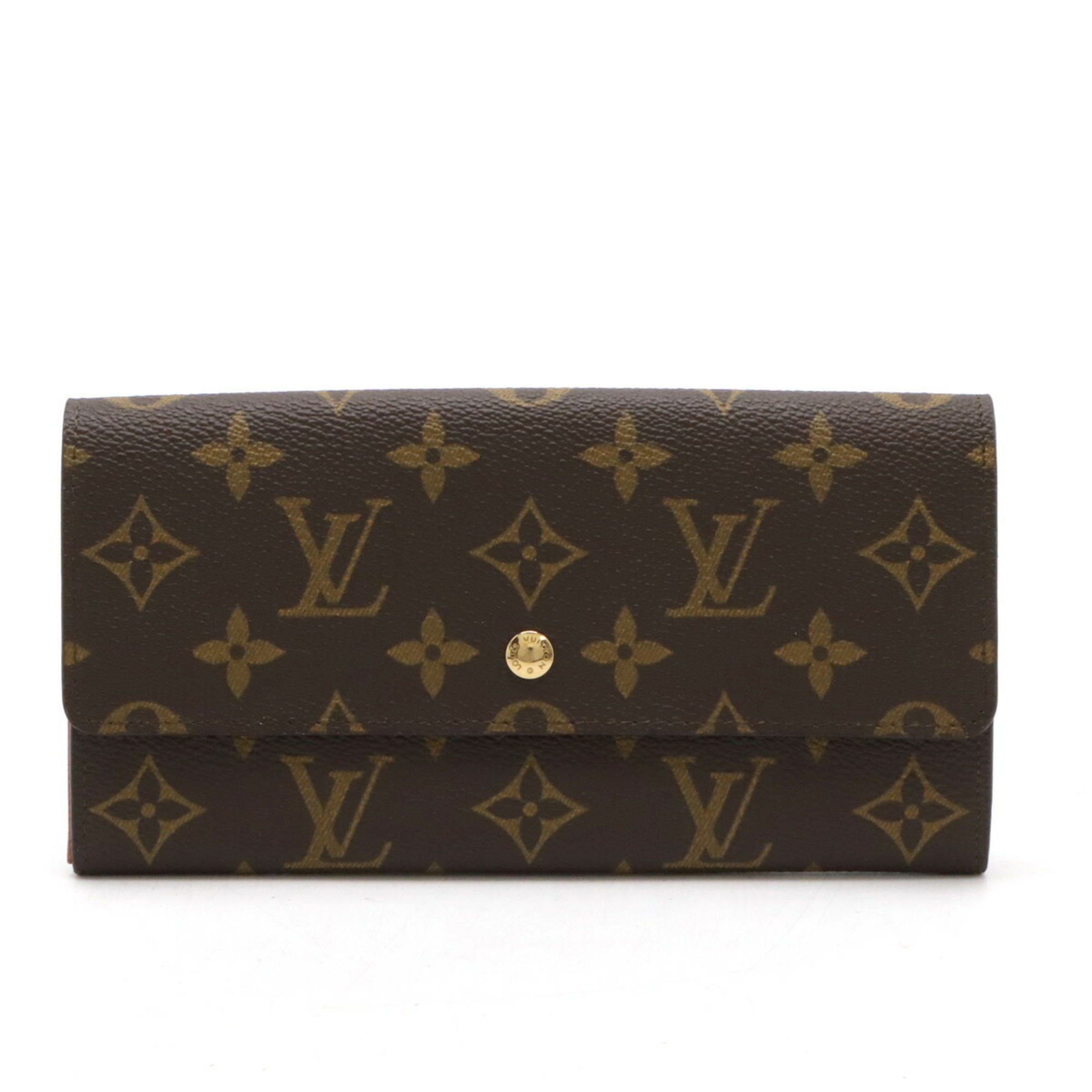 LOUIS VUITTON Louis Vuitton Monogram Pochette Porto Monnaie Credit Bi-fold long wallet M61725