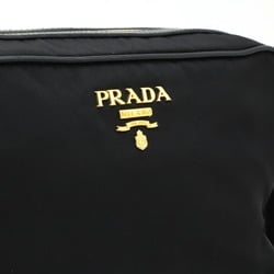 PRADA Prada Shoulder Bag Pochette Pouch Clutch Nylon Leather NERO Black 1BH089