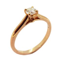 Cartier Ring Solitaire 1PD Diamond K18PG Pink Gold 0.25ct Women's