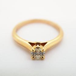 Cartier Ring Solitaire 1PD Diamond K18PG Pink Gold 0.25ct Women's