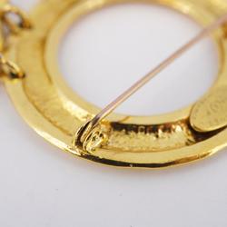 Chanel Brooch Coco Mark Circle GP Plated Gold 94P Women's