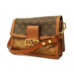 Louis Vuitton Shoulder Bag Monogram Reverse Dauphine MM M45958 Brown Women's