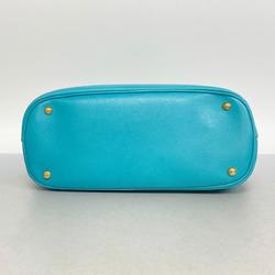 Gucci handbag horsebit 319795 leather light blue ladies