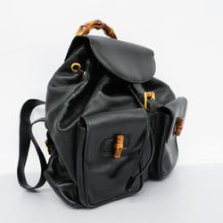 Gucci Backpack Bamboo 003 2058 0016 Leather Black Men's Women's