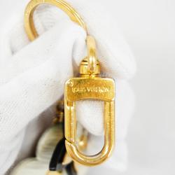 Louis Vuitton Keychain Monogram Portocle Blooming M69566 Gold Women's