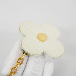 Louis Vuitton Keychain Monogram Portocle Blooming M69566 Gold Women's