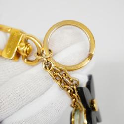 Louis Vuitton Keychain Monogram Portocle Blooming M69566 Gold Women's