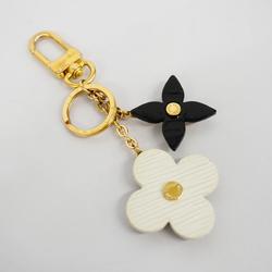 Louis Vuitton Keychain Monogram Portocle Blooming M69566 Gold Women's