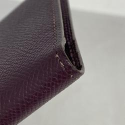 Hermes Long Wallet Bearn □I Engraved Veau Epsom Leather Raisin Women's