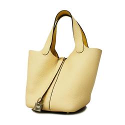 Hermes Handbag Picotin Lock PM Y Stamp Swift Taurillon Clemence Nata Jaune Poussin Women's