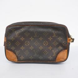 Louis Vuitton Clutch Bag Monogram Marly Dragonne GM M51825 Brown Women's