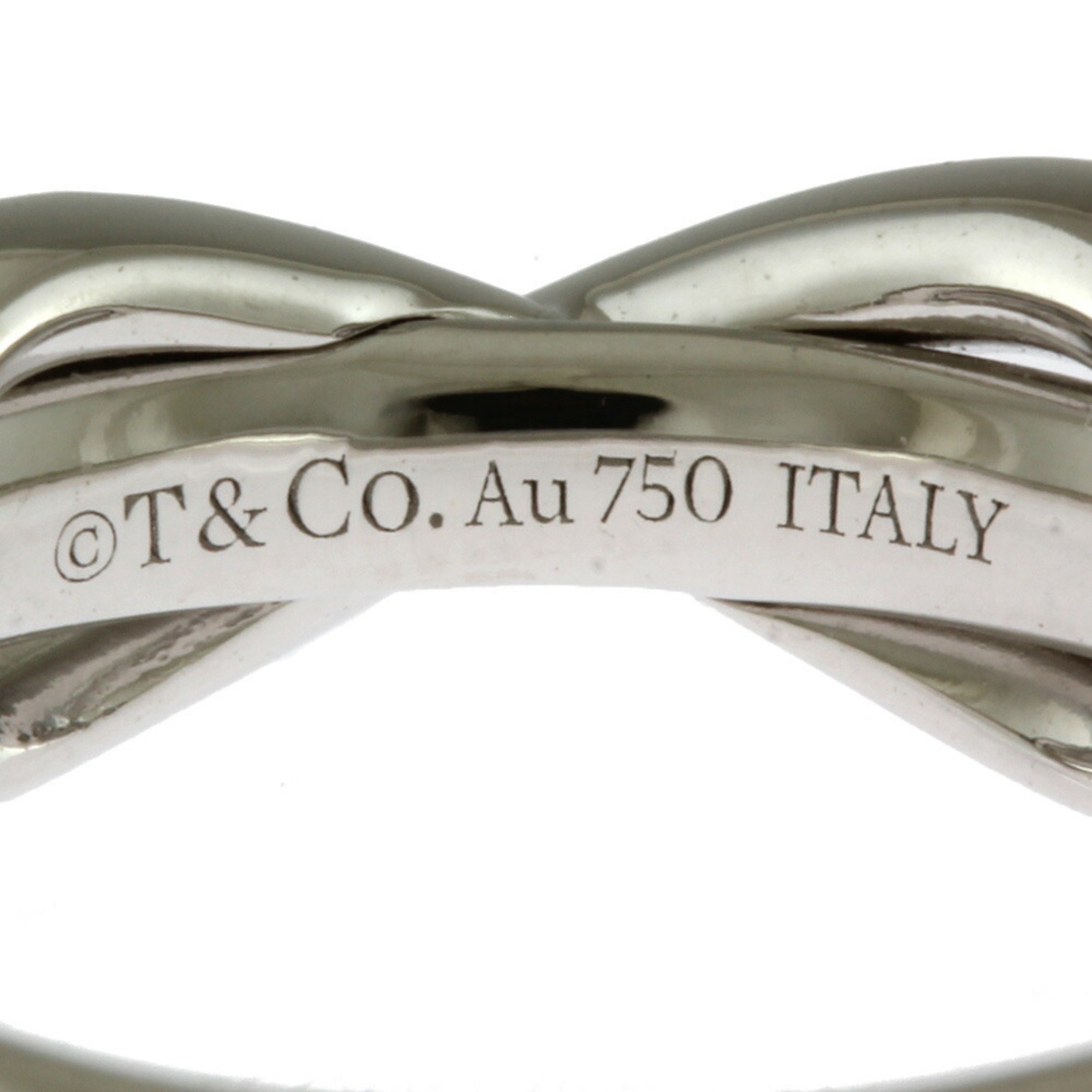 Tiffany Infinity Ring, Size 6.5, 18K Gold, Diamond, Women's, TIFFANY&Co.