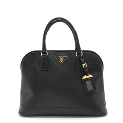 PRADA Saffiano Handbag Tote Bag Leather NERO Black Shoulder BN2538