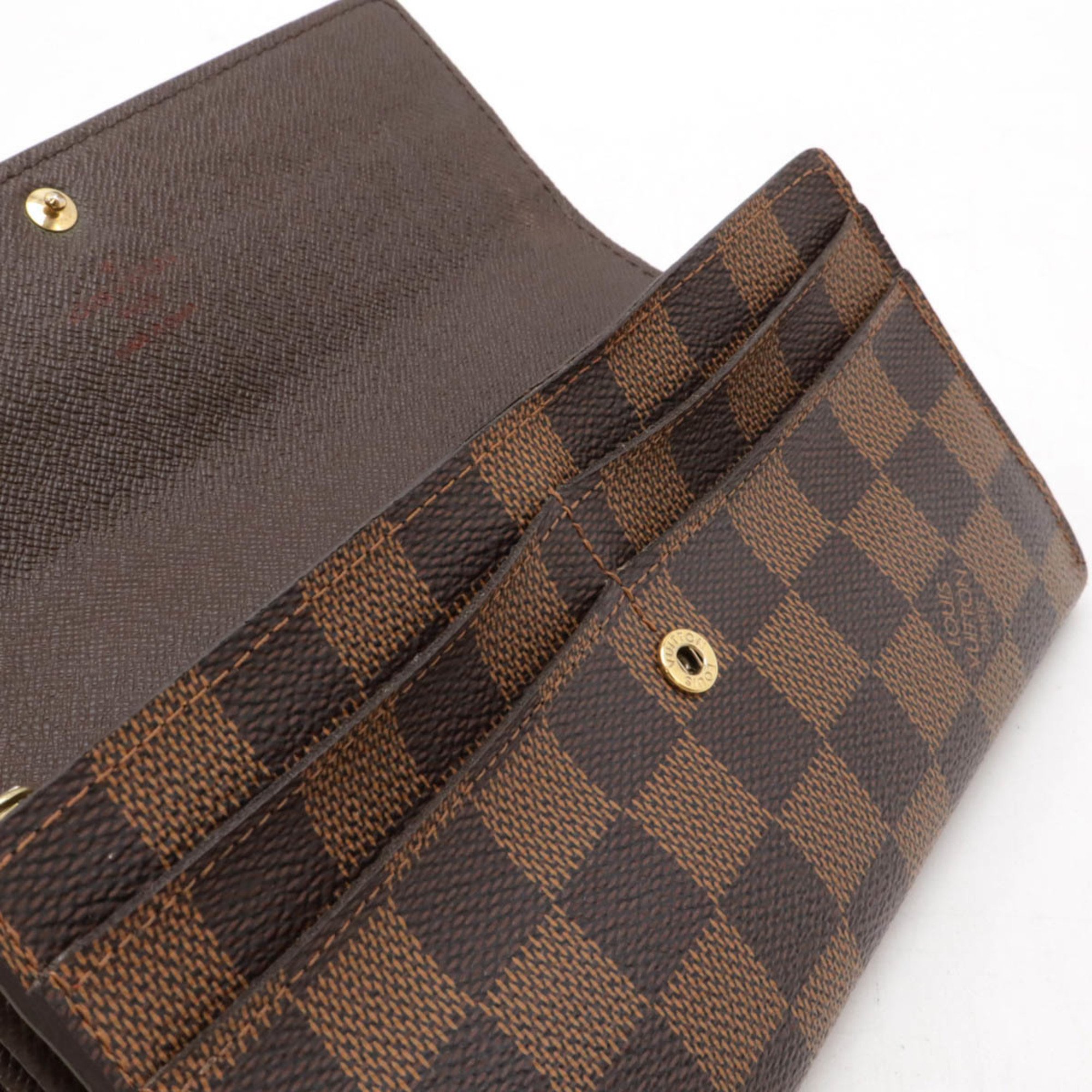 LOUIS VUITTON Louis Vuitton Damier Portefeuille Sarah Bi-fold Long Wallet N61734