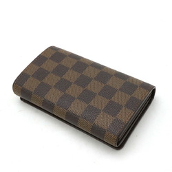 LOUIS VUITTON Damier Porte Monnaie Bi-fold Tresor L-shaped wallet, non-sticky N61736