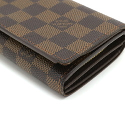 LOUIS VUITTON Damier Porte Monnaie Bi-fold Tresor L-shaped wallet, non-sticky N61736