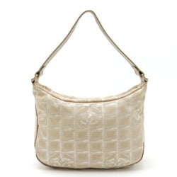 CHANEL New Travel Line Shoulder Bag Nylon Beige A20516