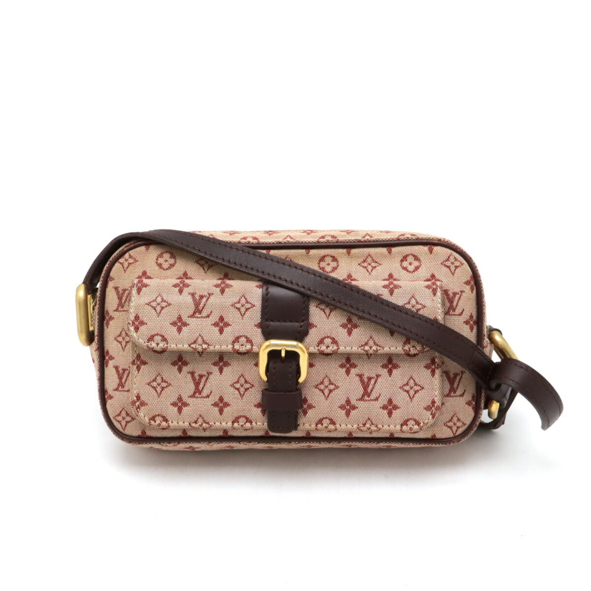 LOUIS VUITTON Louis Vuitton Monogram Juliet MM Shoulder Bag Canvas Leather Cerise Red M92315