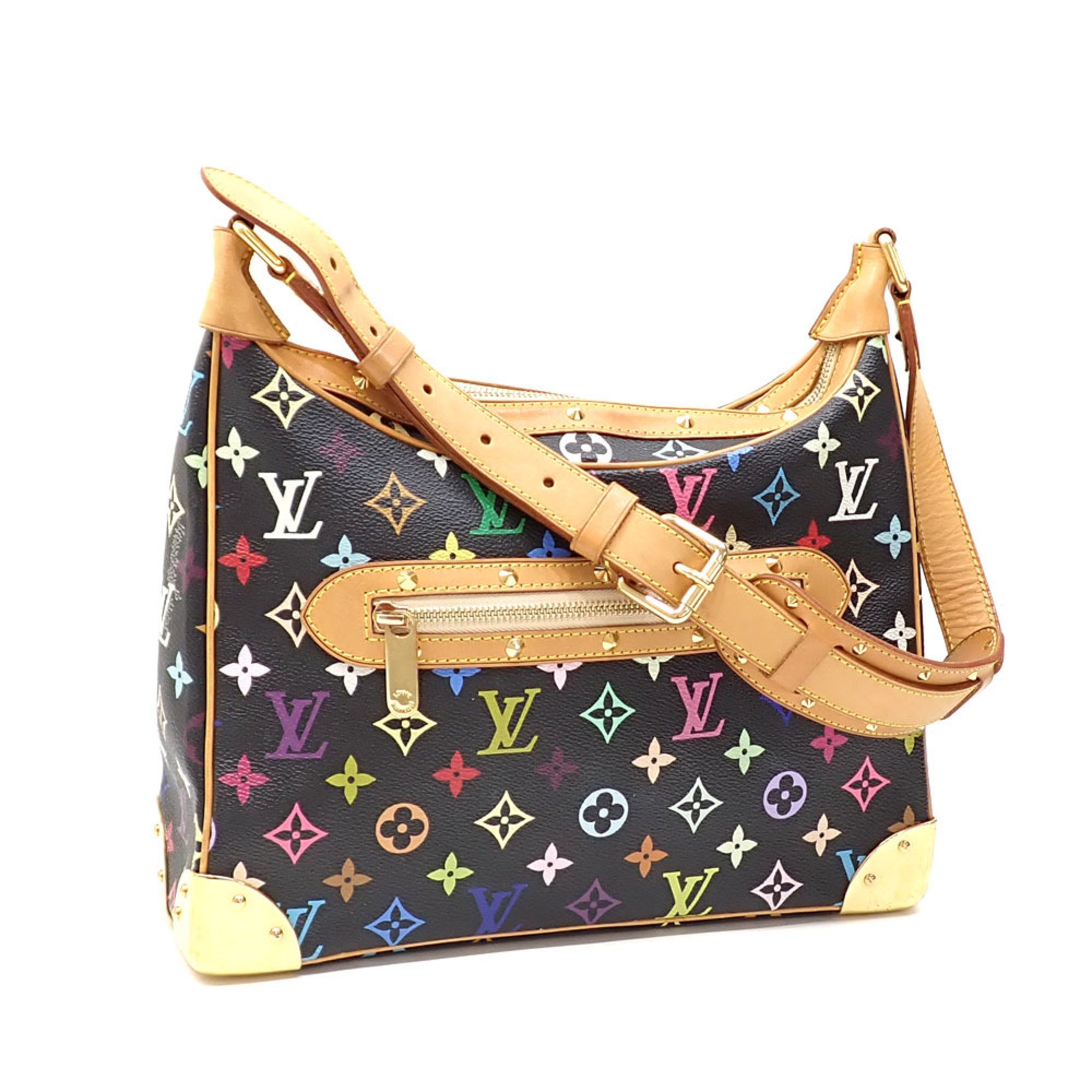 Louis Vuitton Shoulder Bag Monogram Multicolor Boulogne Women's M92638 Noir