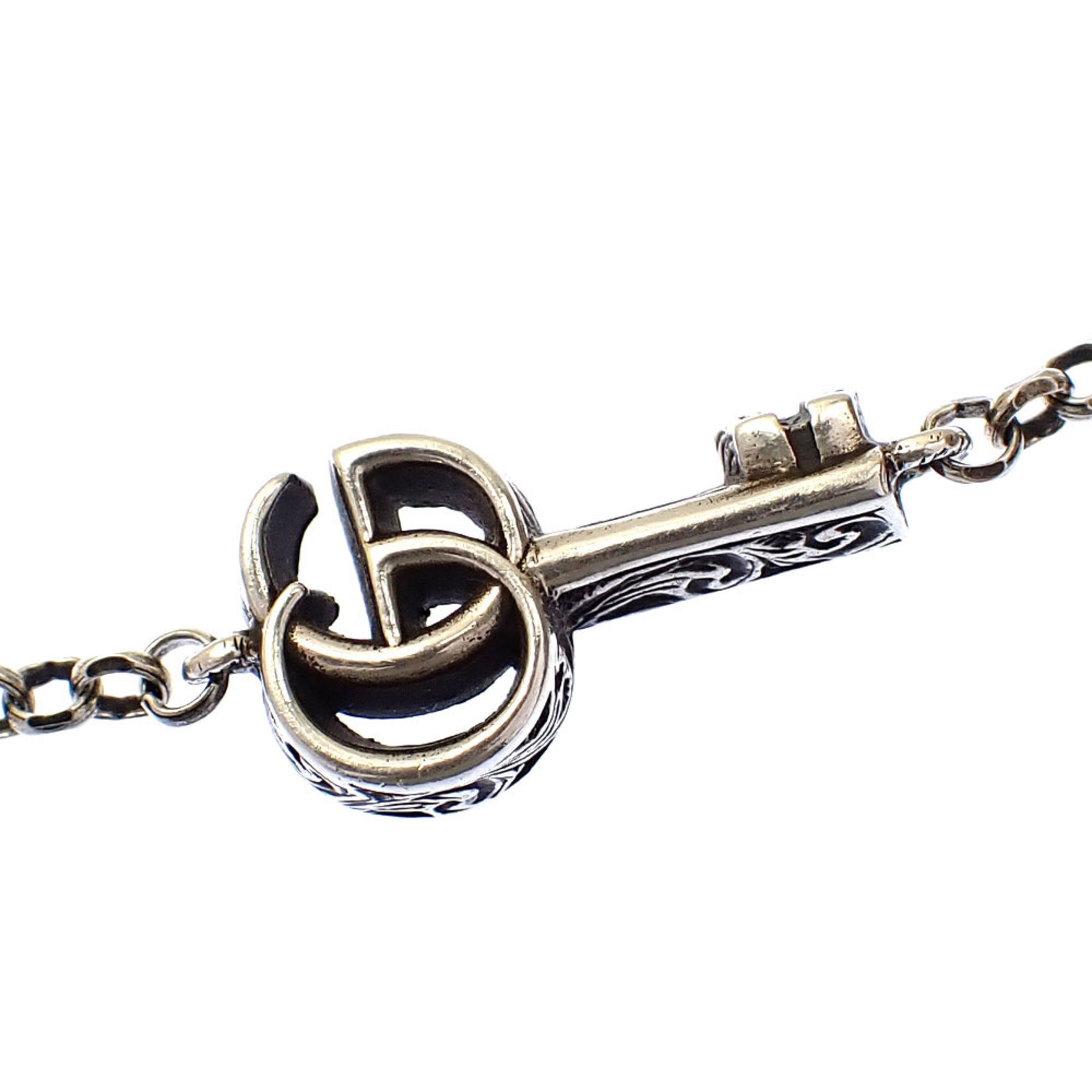 Gucci Double G Key Bracelet for Women SV925 7.1g 632207 J8400 0701 Aged Finish Sterling Silver