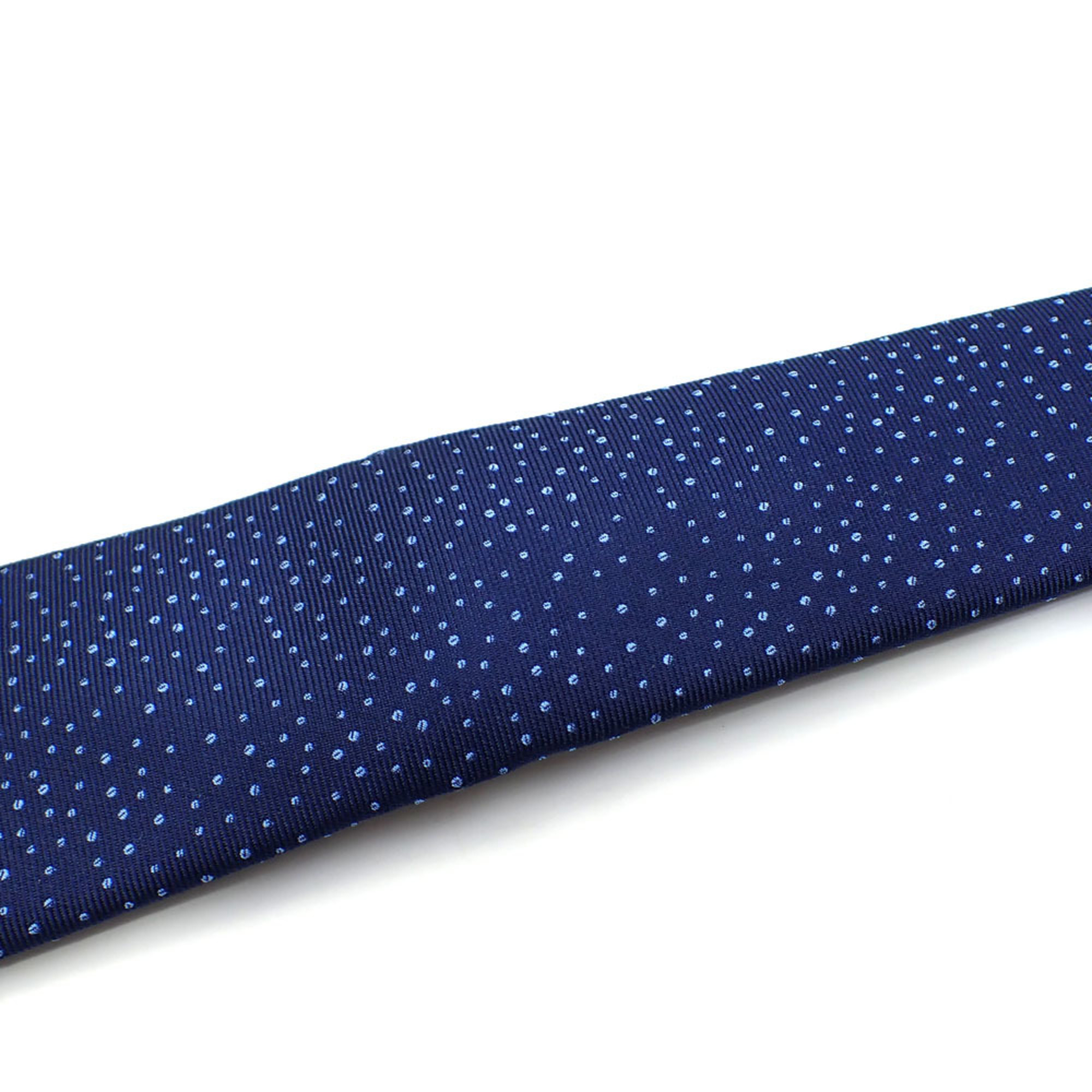 Hermes tie for men, silk, blue, seahorse