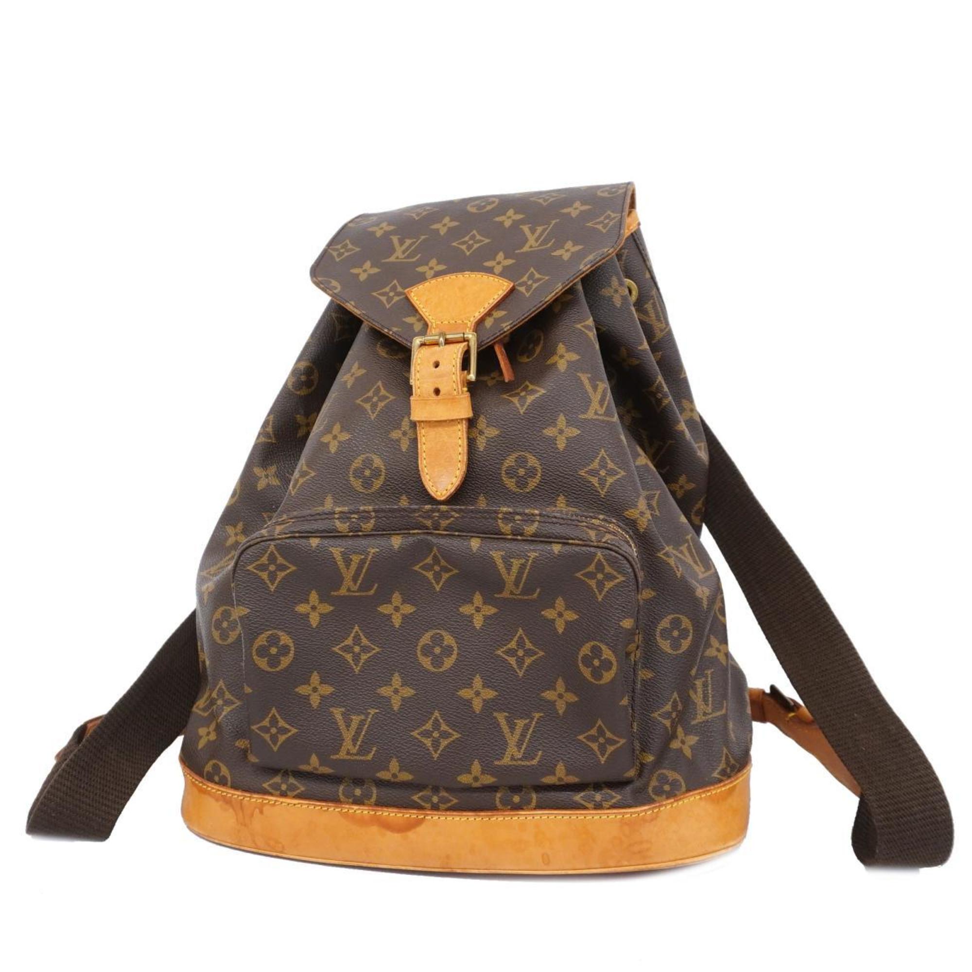 Louis Vuitton Backpack Monogram Montsouris GM M51135 Brown Women's